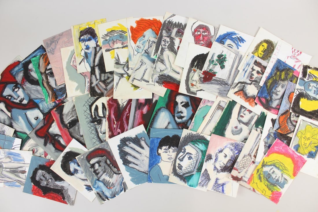 Group of 46 Clark Murray Portrait Drawings (1 of 15)