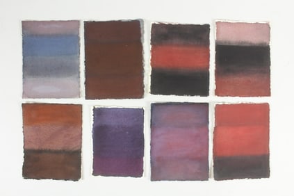 Group of 8 Clark Murray Gradient Paintings, Reds