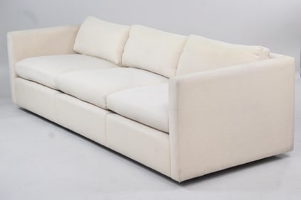 Knoll 3-Seater Pfister Cream Fabric Cubist Sofa