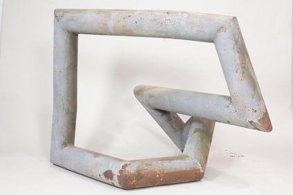 Large Clark Murray Minimalist Abstract Pipes Sculpture, Gray