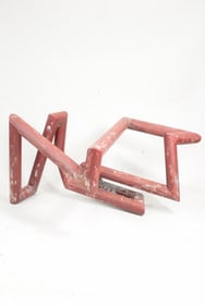 Large Clark Murray Minimalist Abstract Pipes Sculpture, Red
