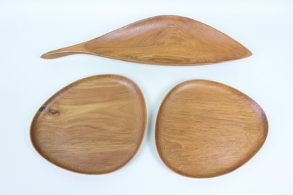 Lot of 3 Mid-Century Modern Teak Serving Dishes