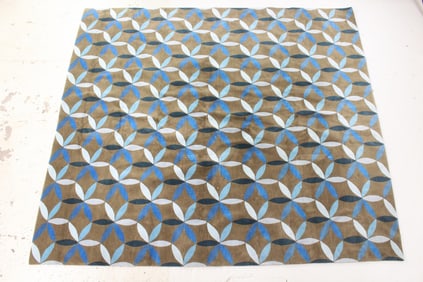 Large Blue Starflower Rug, Barber & Osgerby for The Rug Company