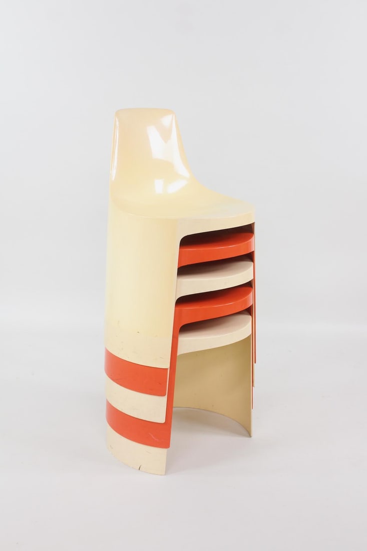 Set of 5 Kay LeRoy Ruggles for Directional "Umbo" Space Age Stacking Chairs (1 of 16)