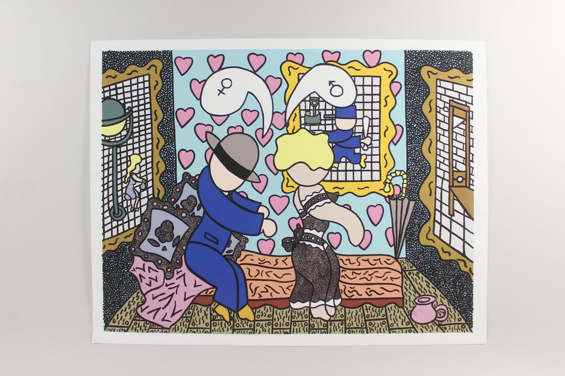 William Copley Screenprint "Man & Woman" 1978 (1 of 8)