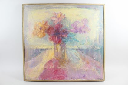 Dennis Byng Painting "Flowers" 1966