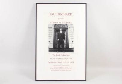 Signed & Framed Poster 'Whores at the Frick' Paul Richard, 2001