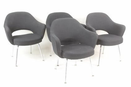 Set of 4 Saarinen Knoll Executive Armchairs, 1 of 4