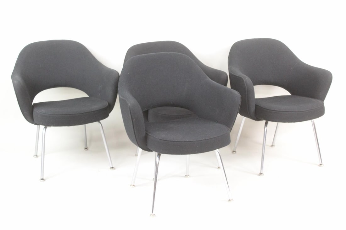 Set of 4 Saarinen Knoll Executive Armchairs, 3 of 4 (1 of 12)