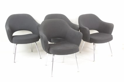 Set of 4 Saarinen Knoll Executive Armchairs, 4 of 4
