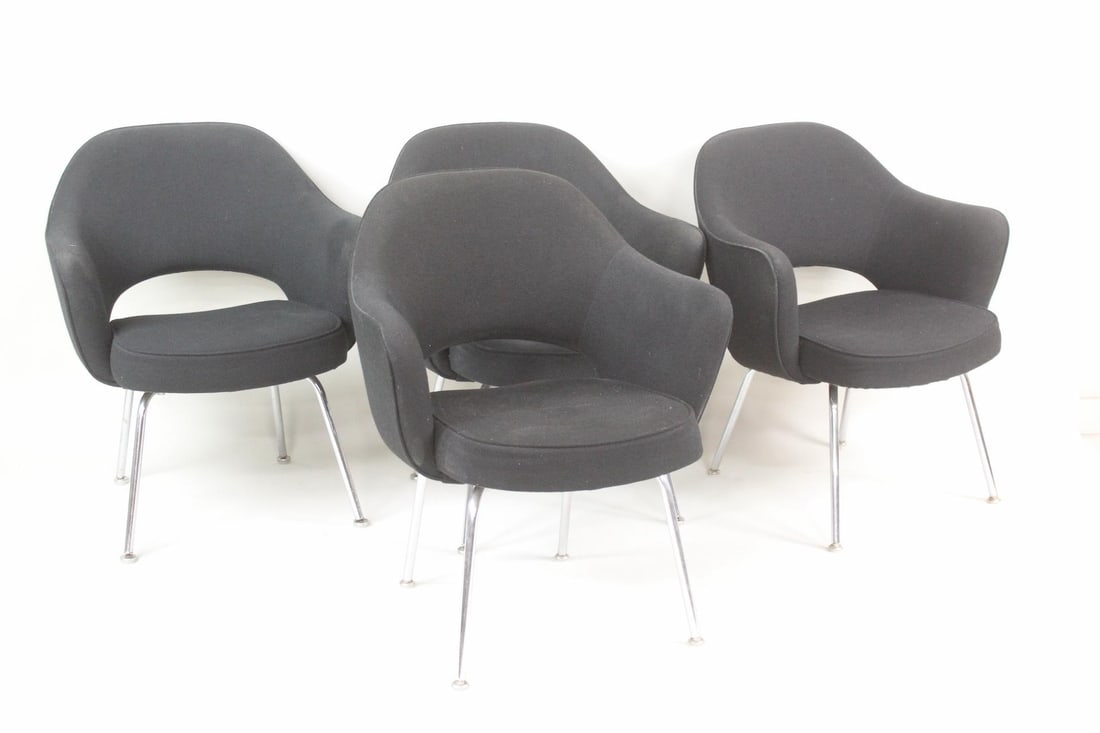 Set of 4 Saarinen Knoll Executive Armchairs, 4 of 4 (1 of 12)