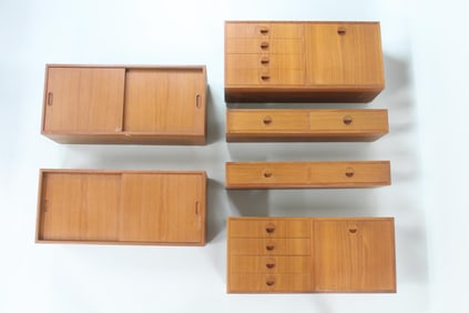 Danish Modern 6-Piece Wall Unit, Hansen and Guldborg