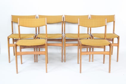 Set of 6 Mid-Century Danish Modern Teak Chairs, Erik Buch