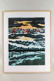 Richard Bosman Linocut "Sunset" 1987