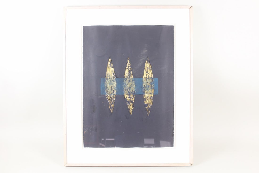 Large Framed Gold Leaf Painting, Judith Croce 1988 (1 of 10)