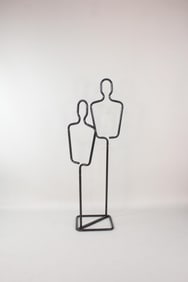 Post Modern Metal Double Figural Clothing Rack