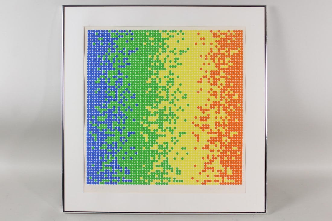 David Roth Colorful Dot Serigraph Signed 1979 (1 of 10)