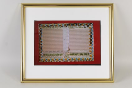 Framed Color Photograph of a Computer Chip