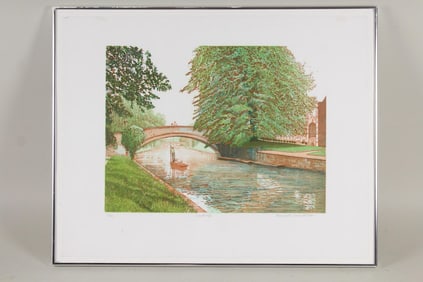 Frances St. Clair Miller Color Etching "Cambridge"