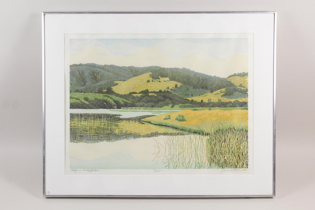 Gordon Mortensen Reduction Woodcut "Lagoons & Highlands" (1 of 12)