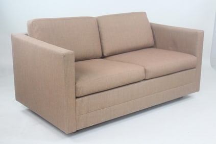 Mid-Century Modern Tweed Cubist Loveseat Sofa, Cumberland Furniture