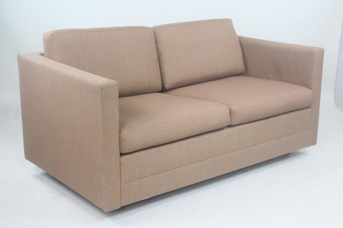 Mid-Century Modern Tweed Cubist Loveseat Sofa, Cumberland Furniture (1 of 12)