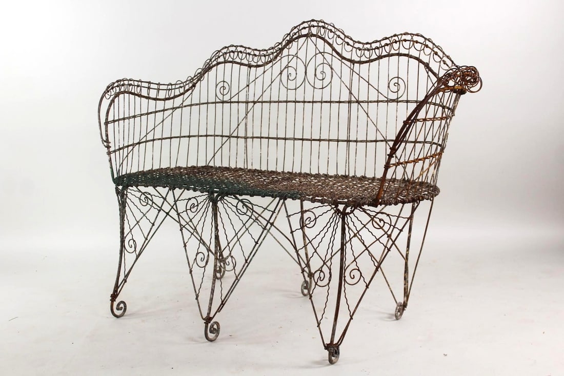 Victorian Wire Work Garden Settee (1 of 20)