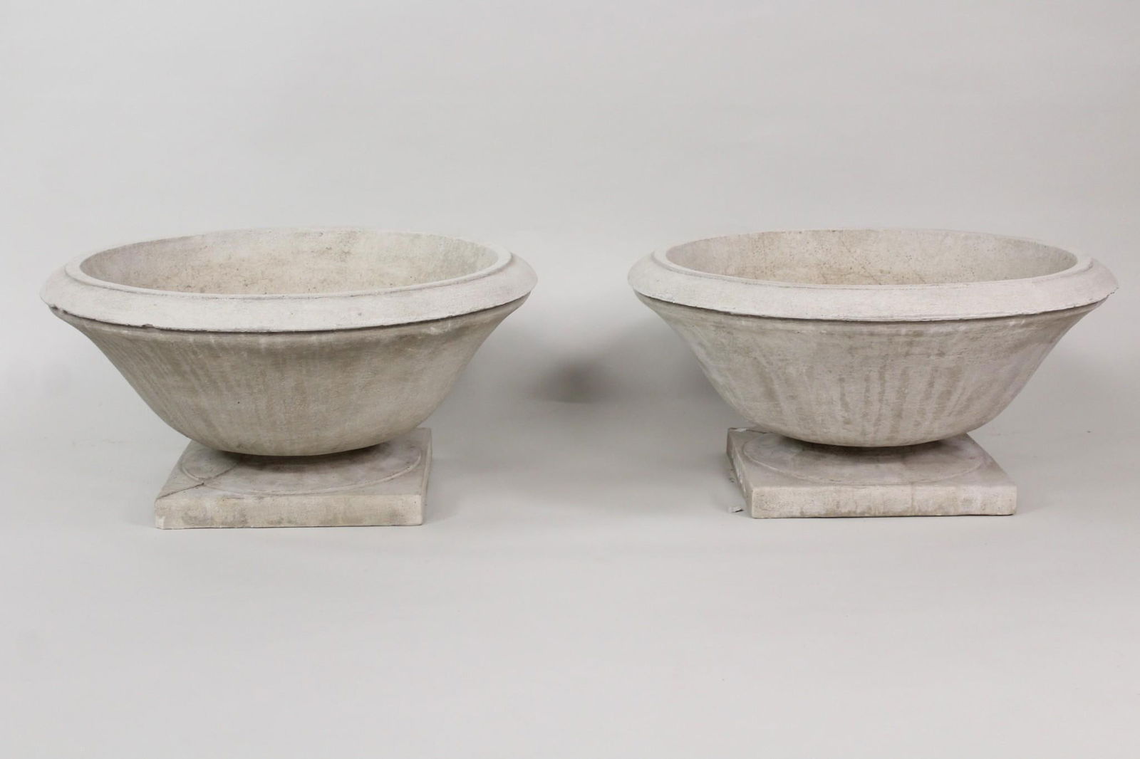Pair of Cast Stone Concrete Urn Planters by Campania (1 of 10)