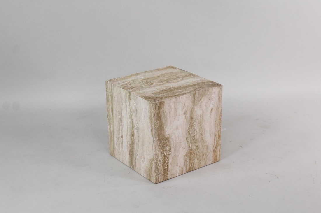 Travertine Cubist Pedestal (1 of 8)