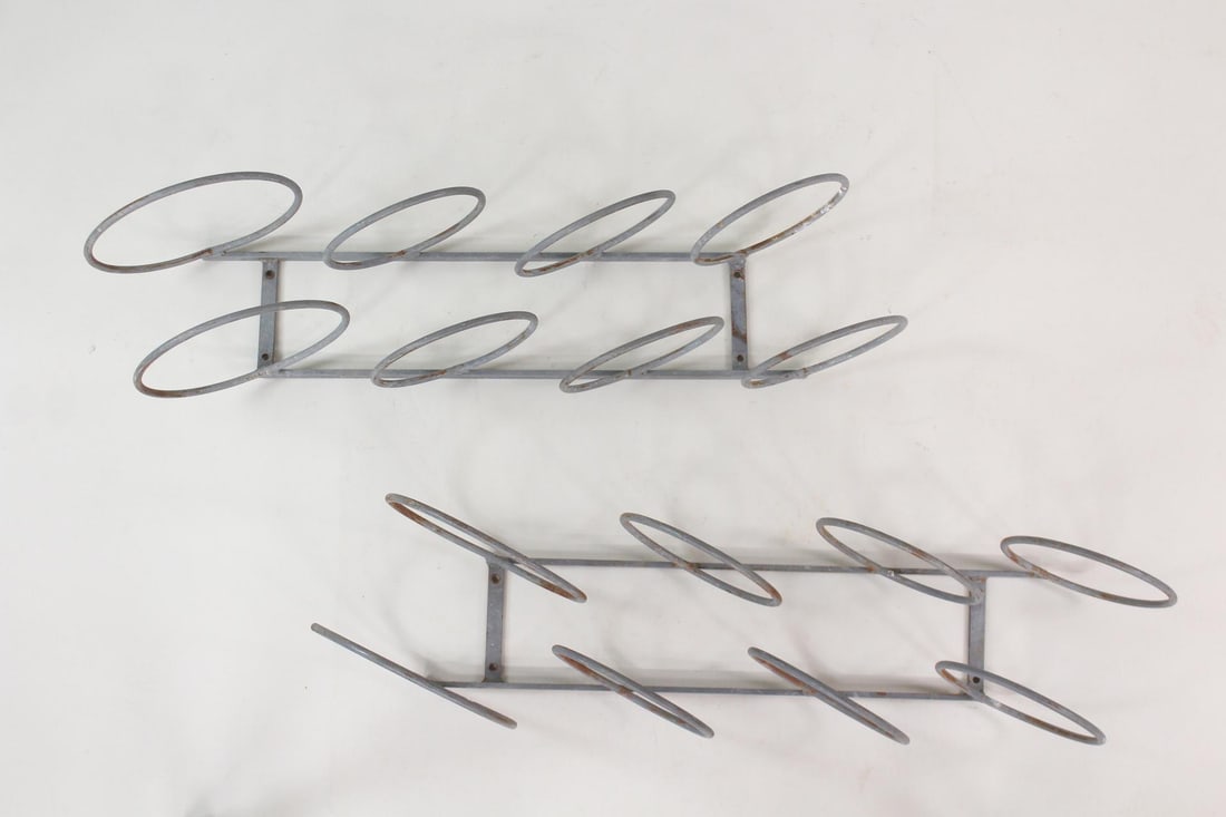 Pair of Galvanized Metal Florist Wall Display Racks (1 of 7)