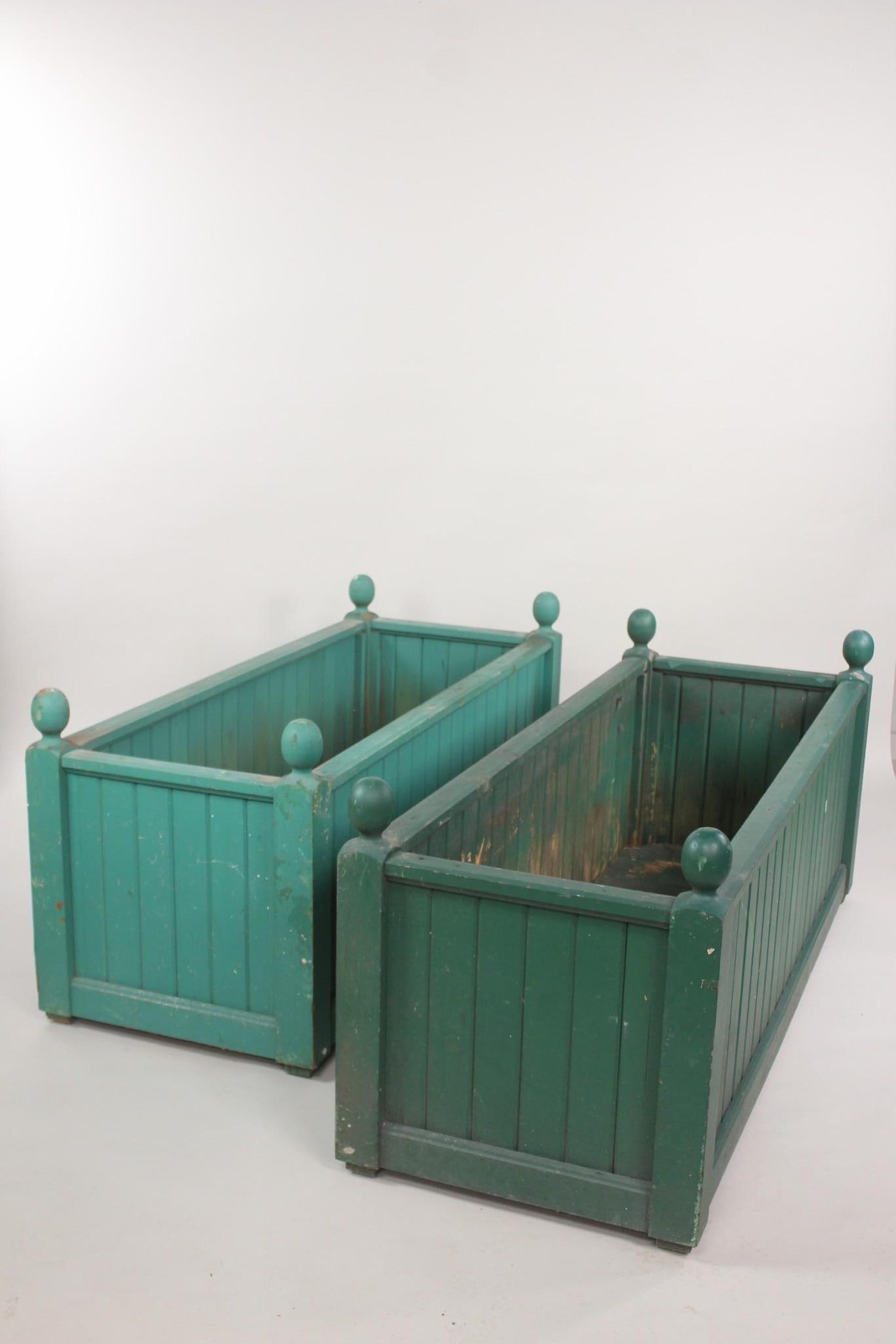 Pair of Large Green Versailles Planter Boxes (1 of 7)
