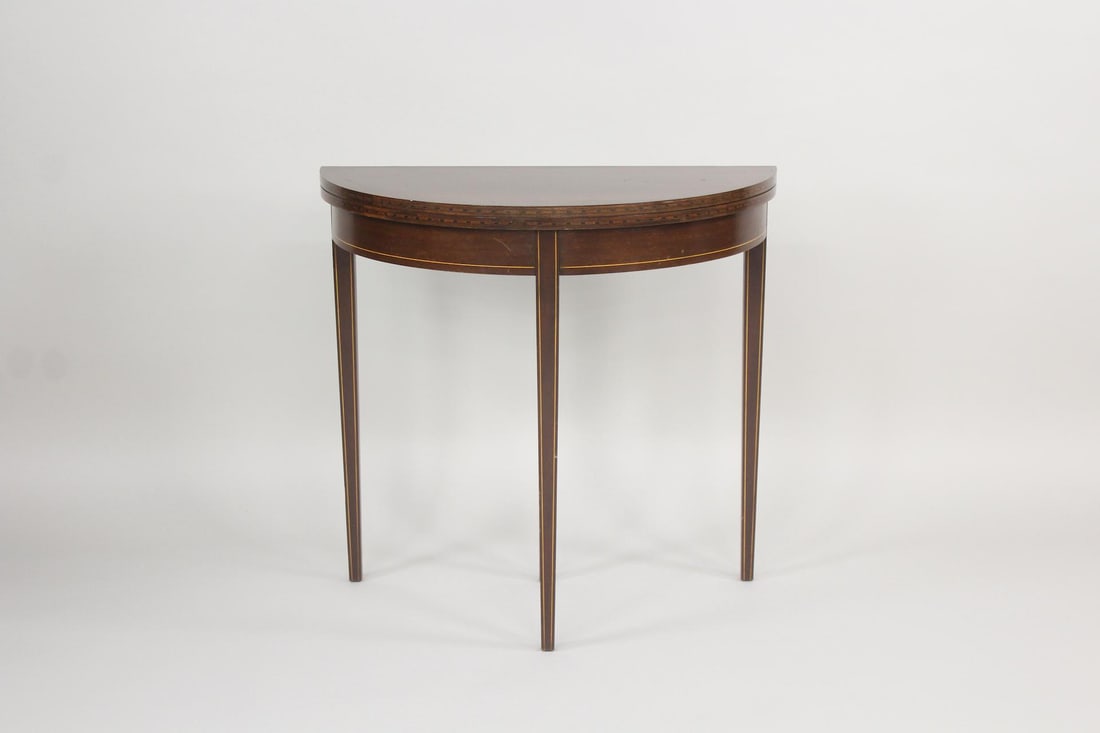 Rosewood Demilune Flip Top Game Table (1 of 9)