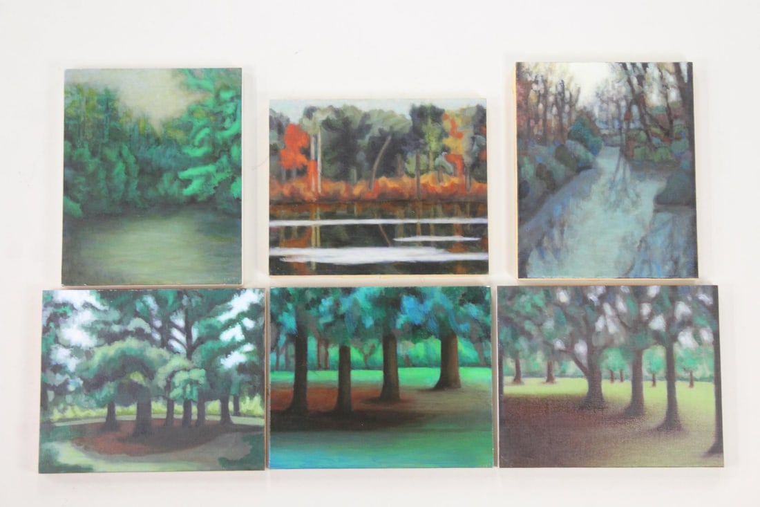 Group of 6 Clark Murray Expressionistic Paintings, Landscapes with Trees (1 of 13)