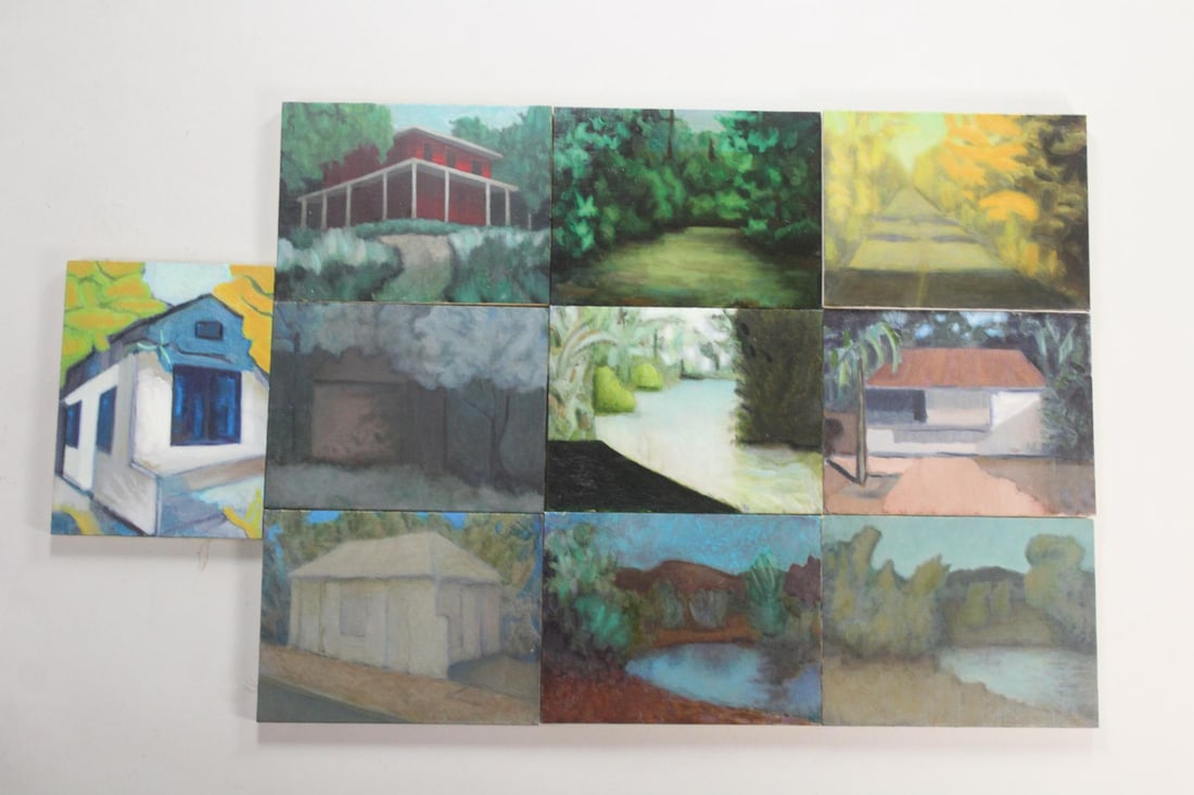 Group of 10 Clark Murray Expressionistic Paintings, Landscapes & Buildings (1 of 17)
