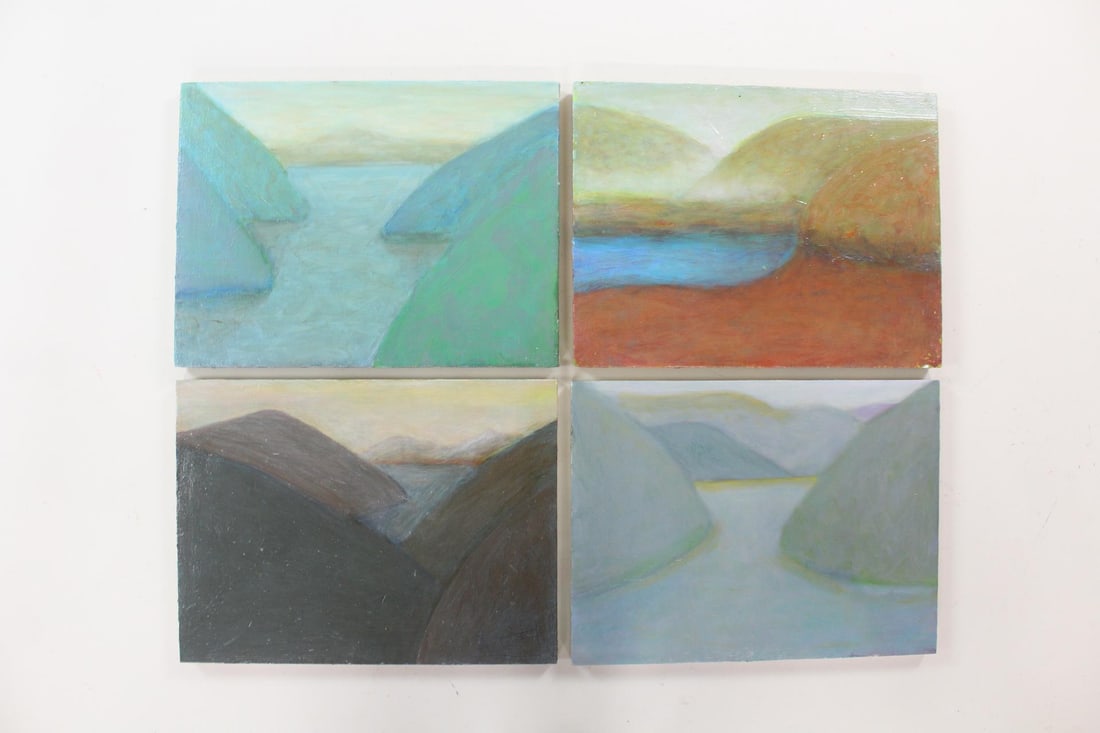 Group of 4 Clark Murray Expressionist Paintings, Hudson River Landscapes (1 of 12)