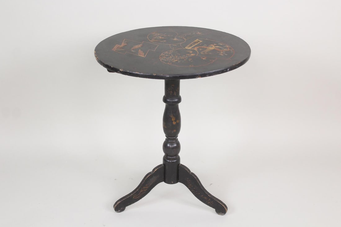 Japanese Lacquered Wood Tilt Top Table (1 of 10)