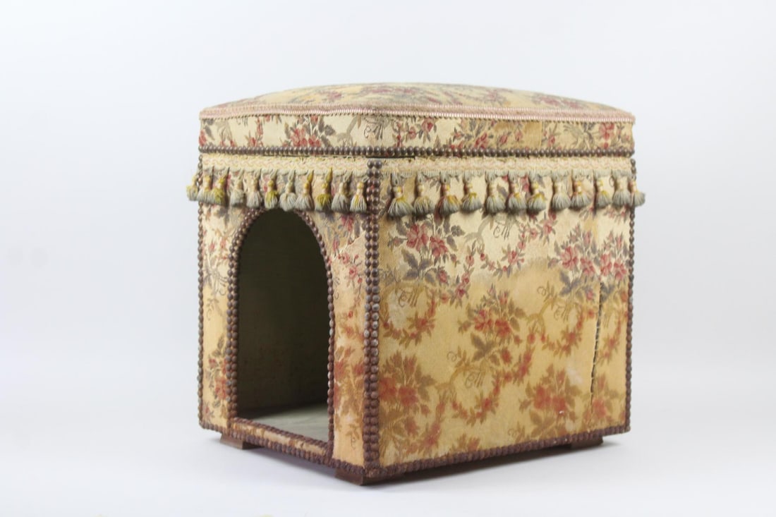 Upholstered Stool Cat / Dog House Bed (1 of 14)