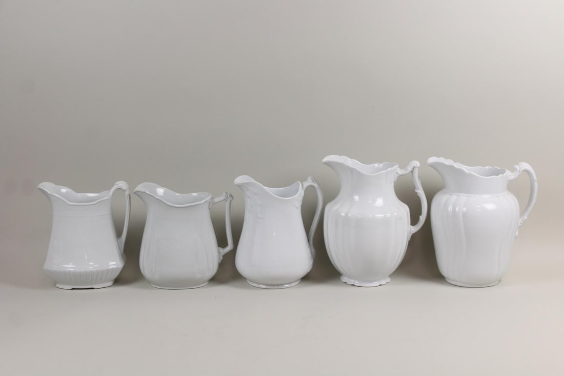 Ironstone Lot; 5 Pitchers (1 of 13)