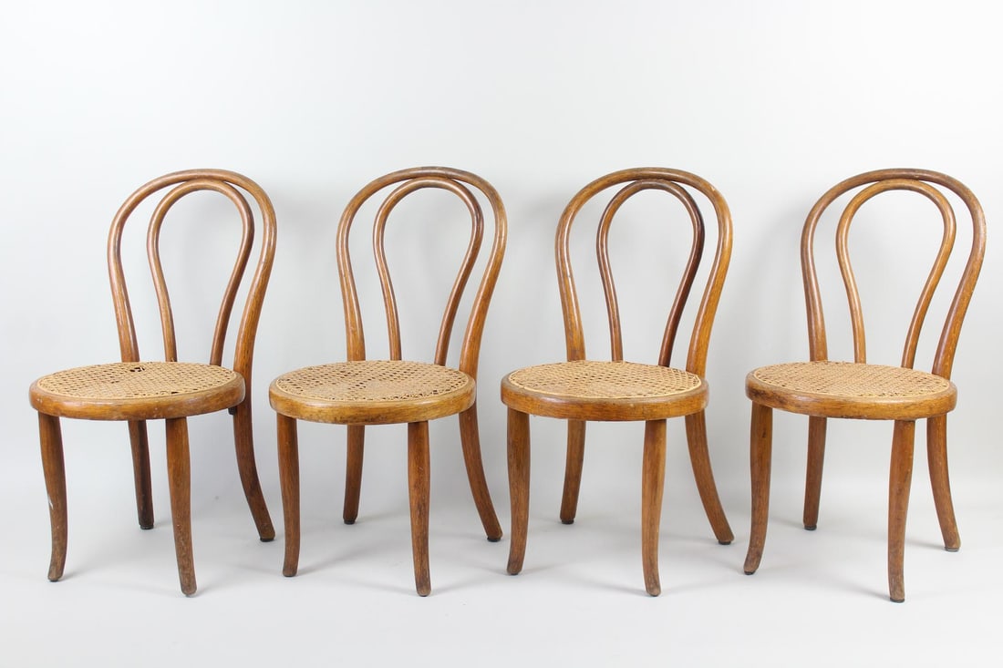Set of 4 Antique Thonet Children's Bentwood & Cane Chairs (1 of 13)