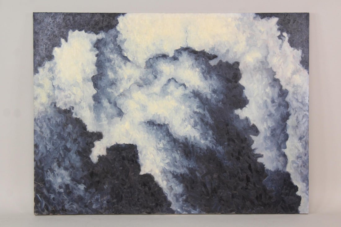 Large Clark Murray Organic Abstract Painting, Dark Clouds (1 of 9)