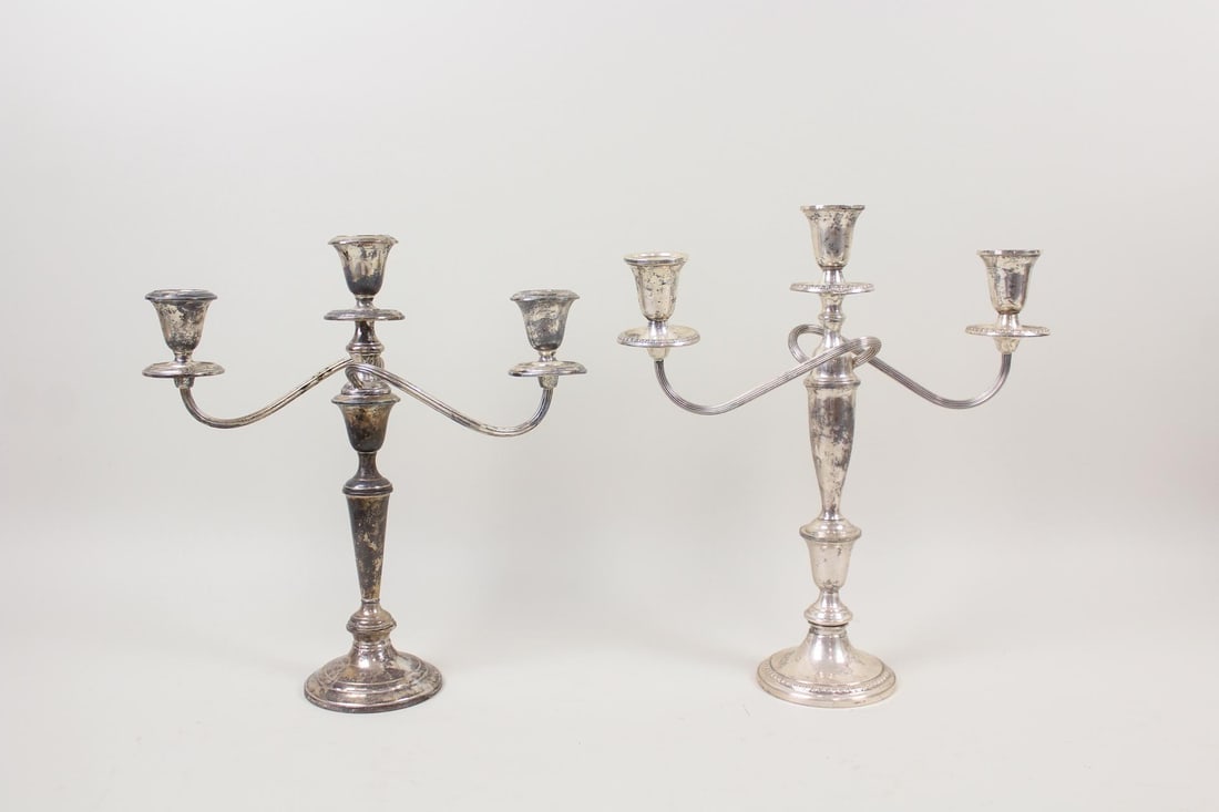 2 Sterling Silver Candelabra, Towle & Gorham (1 of 13)