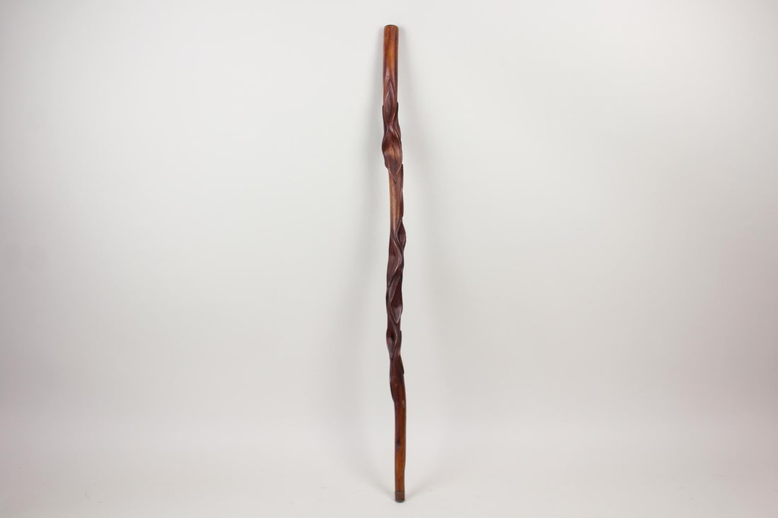 Carved Wood Cane Walking Stick (1 of 7)