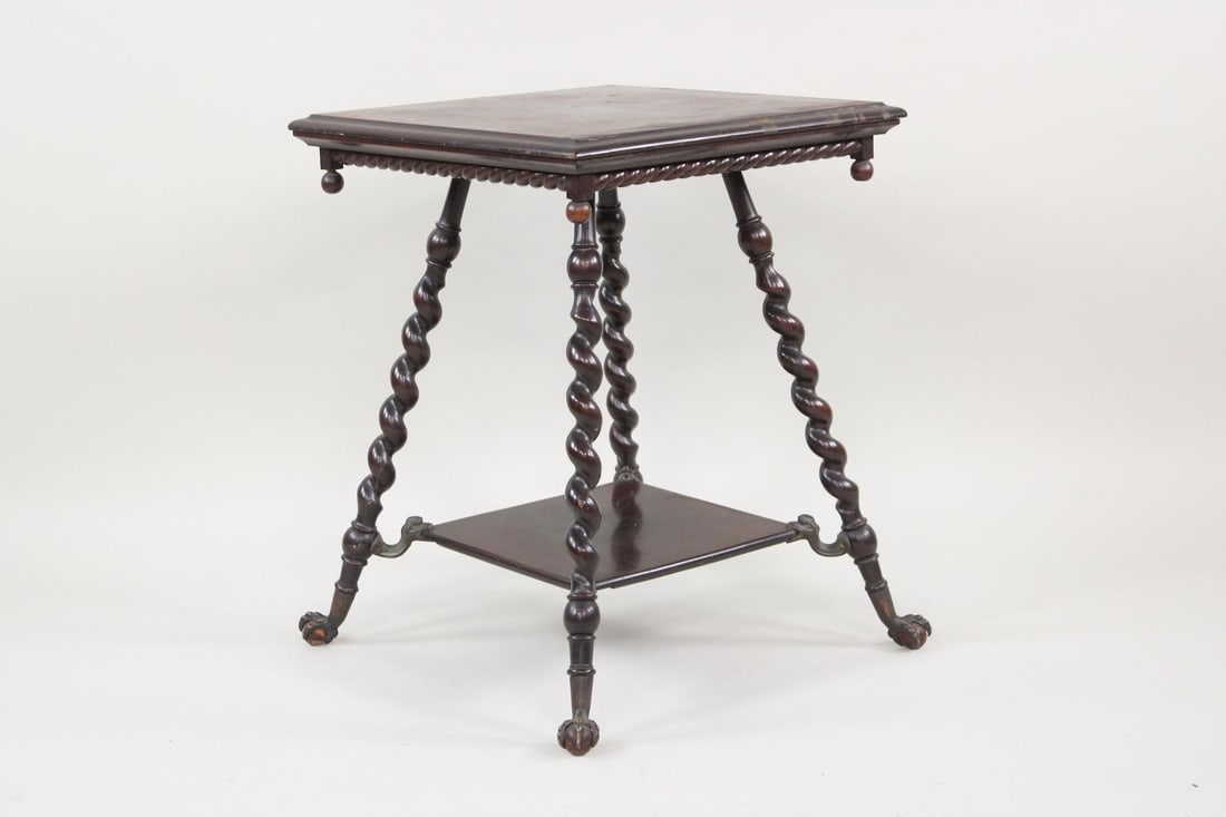 Barley Twist Wood & Claw Foot Side Table, Merklen Brothers (1 of 20)