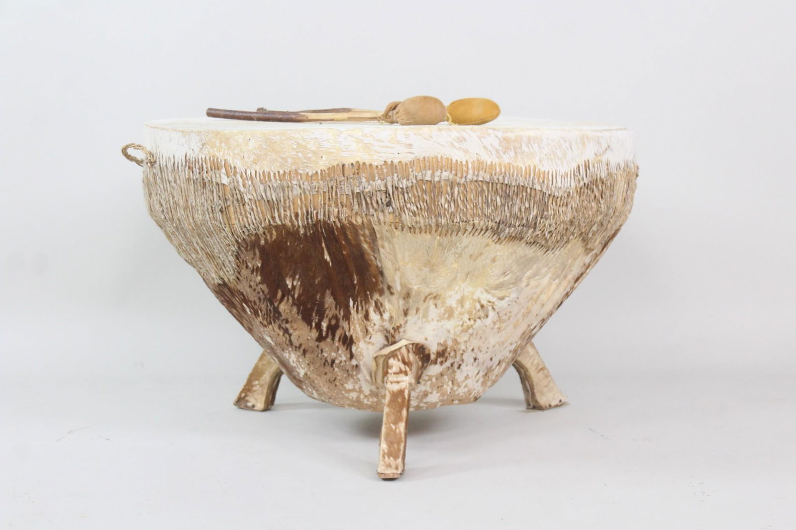 African Tribal Cowhide Drum Table (1 of 9)