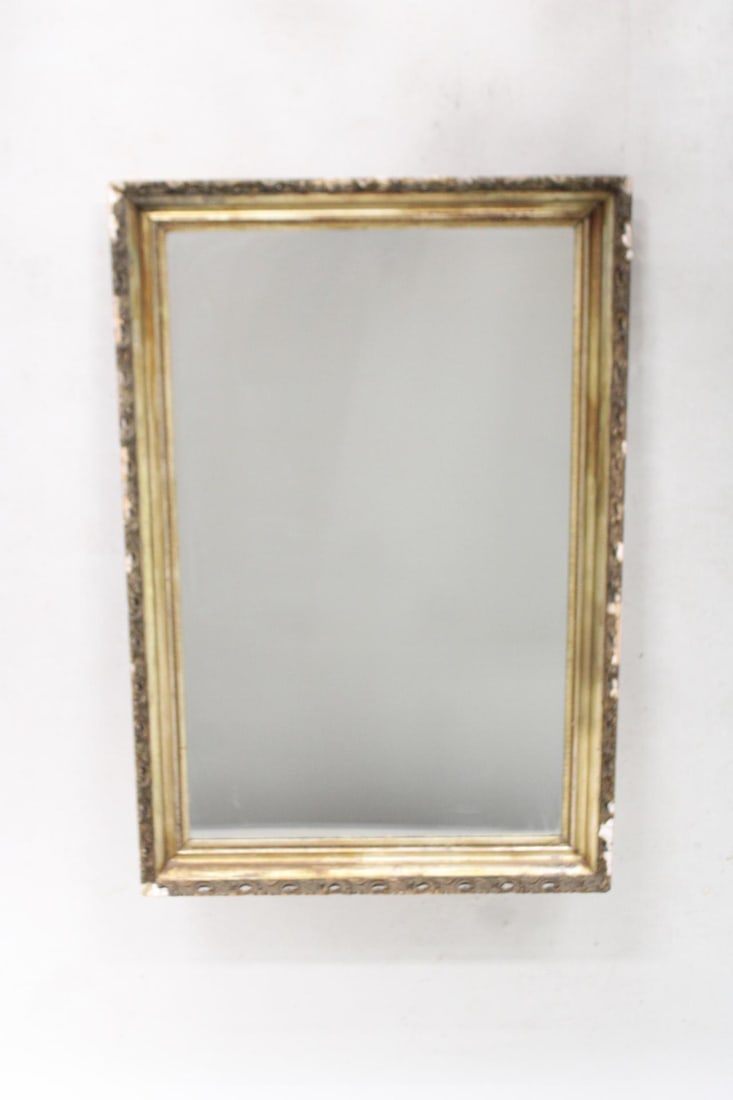 Antique 5-foot Tall Gold Gilt Mirror (1 of 11)