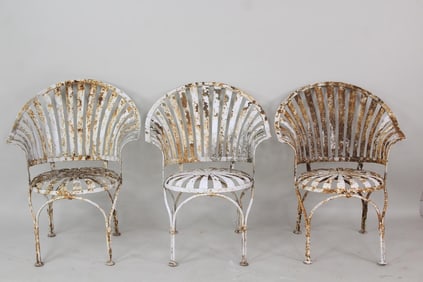 Set of 3 Sunburst Springer Fan Back Garden Chairs