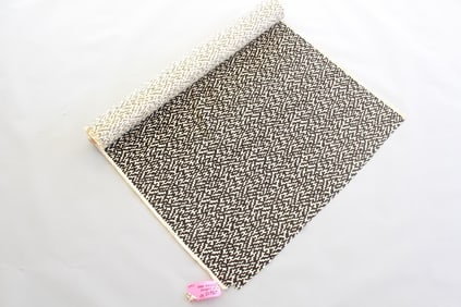 Partial Bolt of Cut Velvet Upholstery Fabric, Pierre Frey B&W "Pixel"