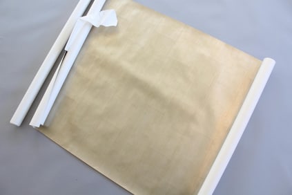 3 Rolls of Handpainted Metallic Wallpaper, Gracie Gold