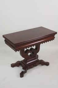 Crotch Mahogany "Higgins" Flip Top Table by John Boone
