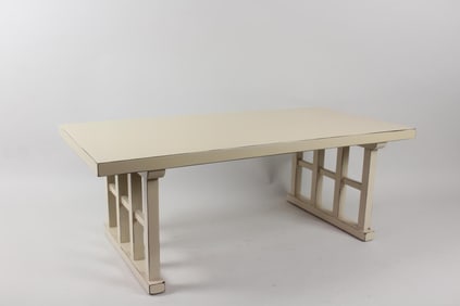 Tan Lacquered Breakfast Table / Coffee Table by John Boone